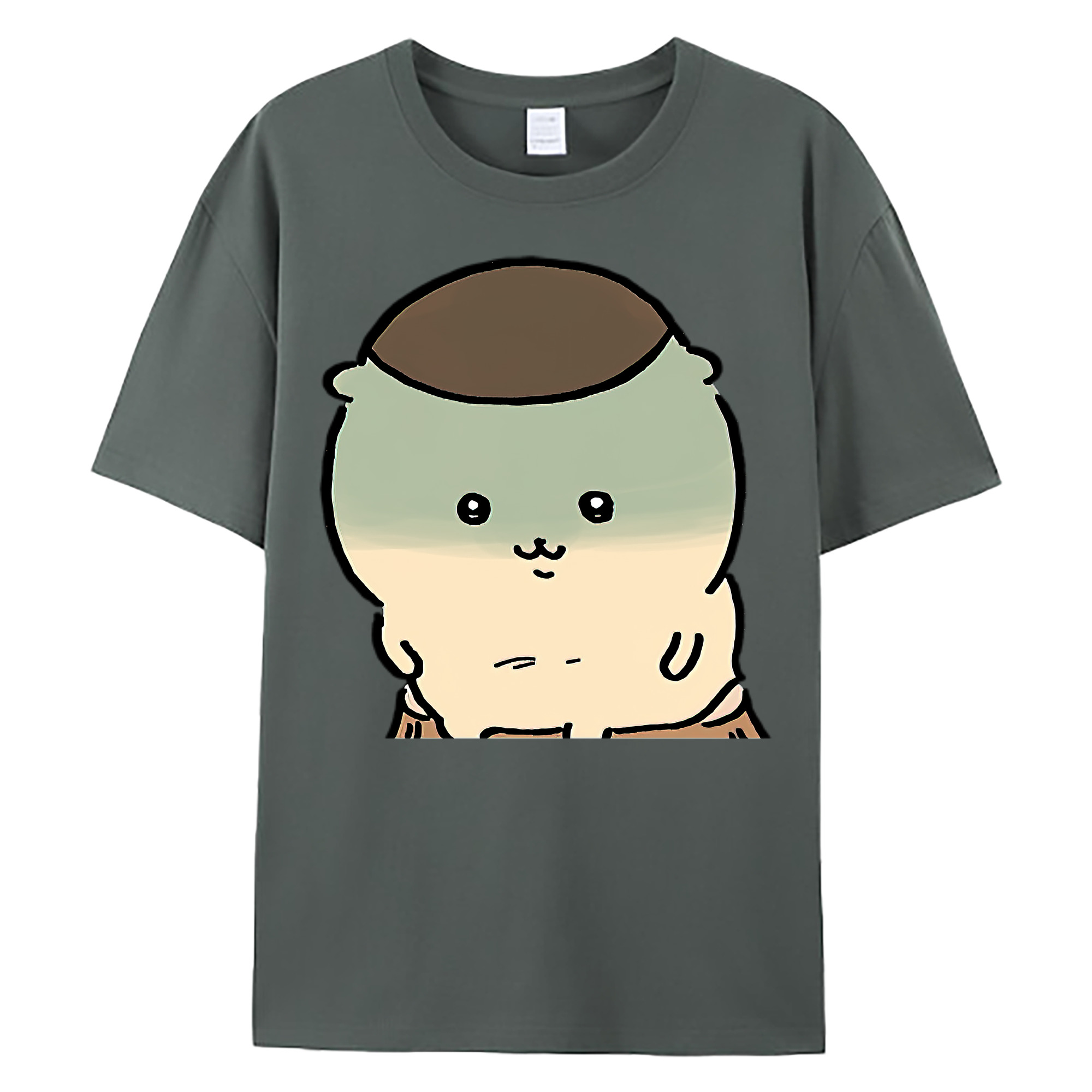 （画像用） ちいかわ くりまんじゅう Chii-kawa kuri manjū 綿100％ メンズ半袖Tシャツ｜肌触りやわらか＆通気性